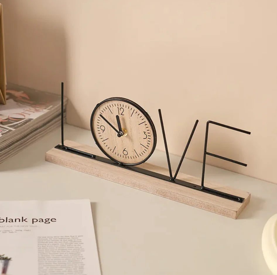 Artistic Table Clock Decor