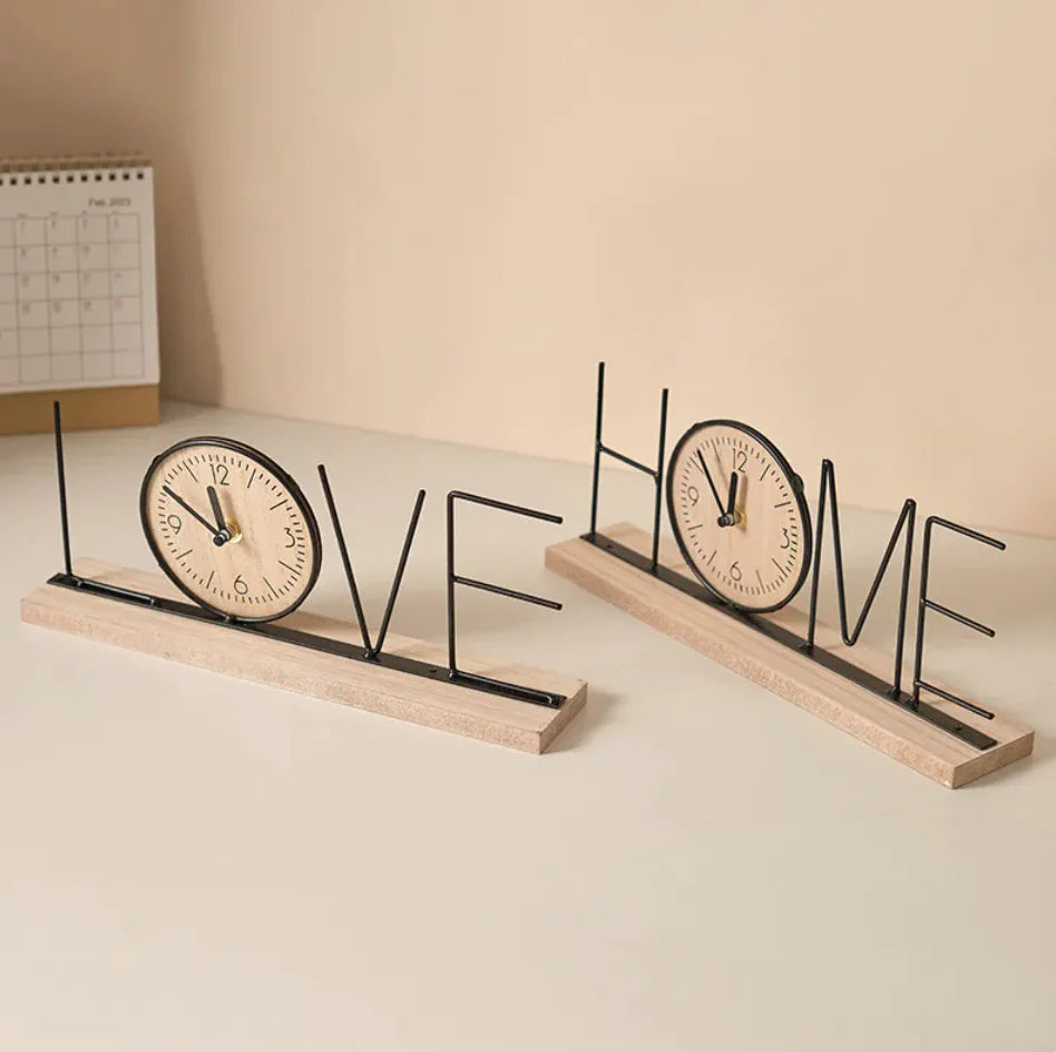 Artistic Table Clock Decor