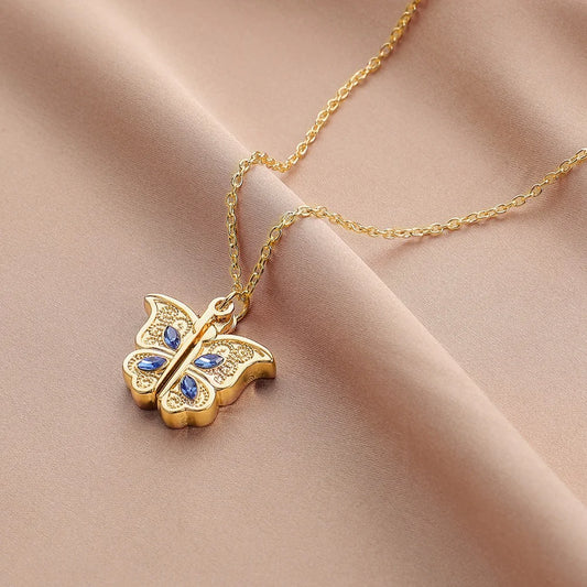 Butterfly Memory Locket Necklace