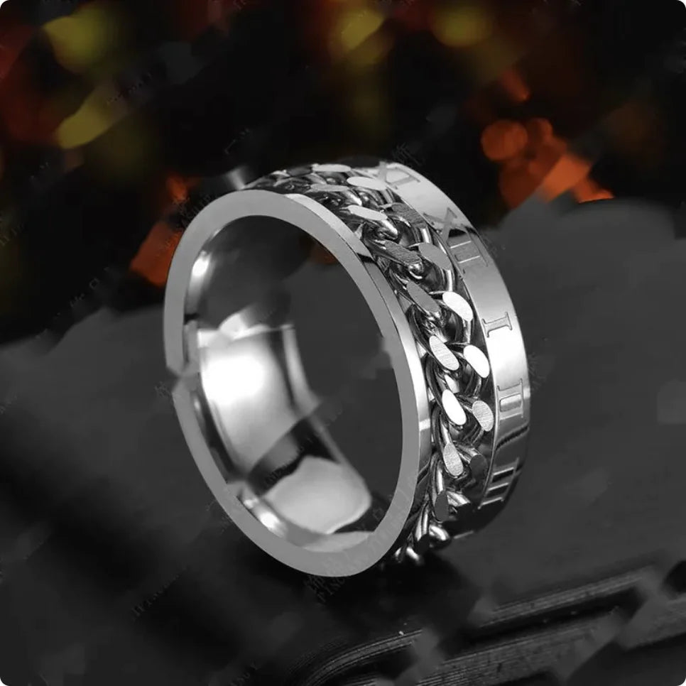 Stainless Steel Men's Statement Ring