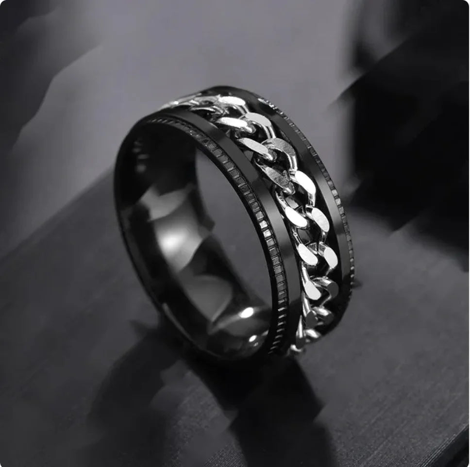 Stainless Steel Men's Statement Ring