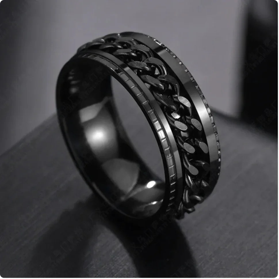 Stainless Steel Men's Statement Ring