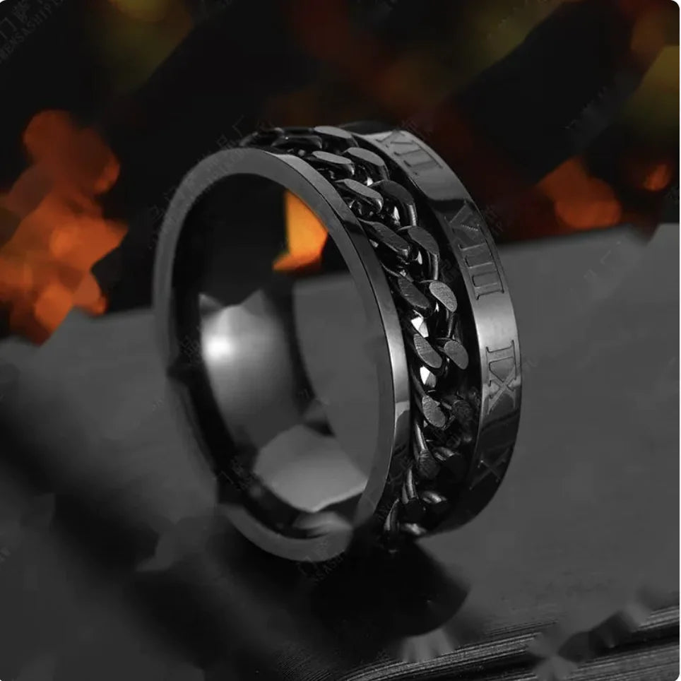 Stainless Steel Men's Statement Ring