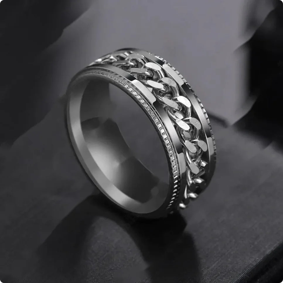 Stainless Steel Men's Statement Ring