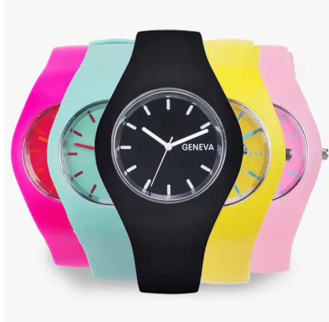 Fashion Men Watch Women Cream Color Ultra-thin Fashion Gift